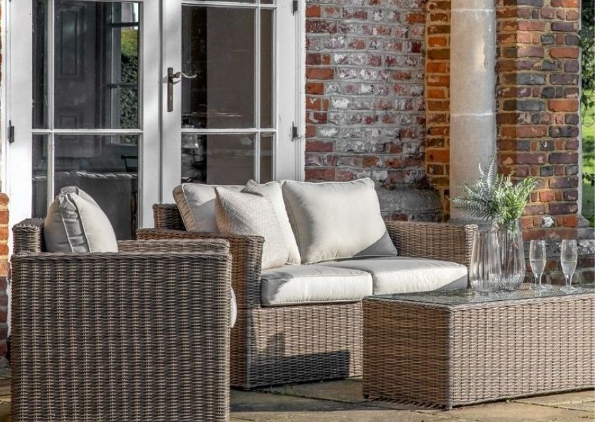 rattan corner set