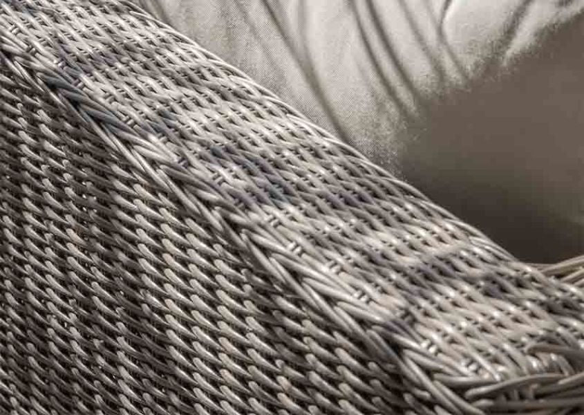 close up of PE rattan sofa set
