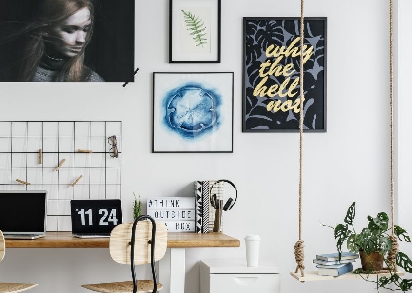 home office desk styling