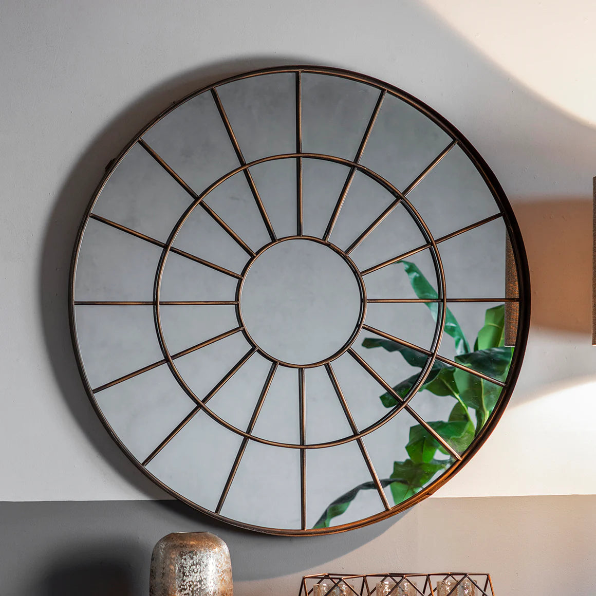 Celestial Round Silver Mirror for Kitchen