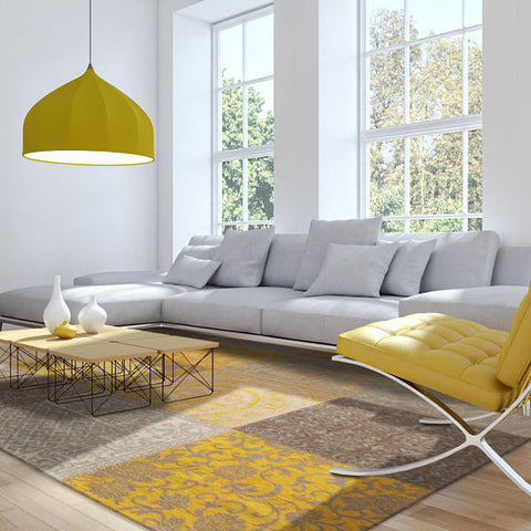 Louis De Poortere Vintage Patchwork Yellow Rug