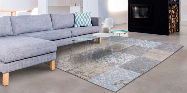 Louis De Poortere Cameo Rug - Gustavian Blue