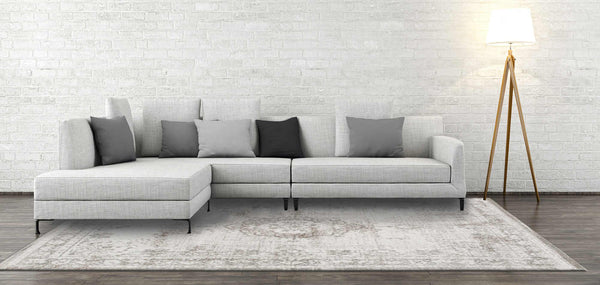 Louis De Poortere Fading World Rug - Salt and Pepper