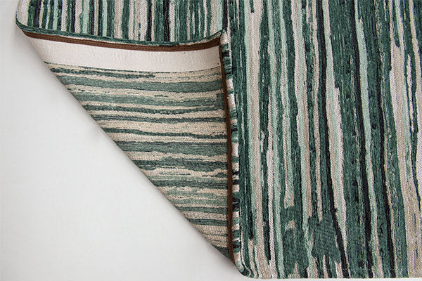 Louis de Poortere Atlantic Ocean Green Stripes Rug