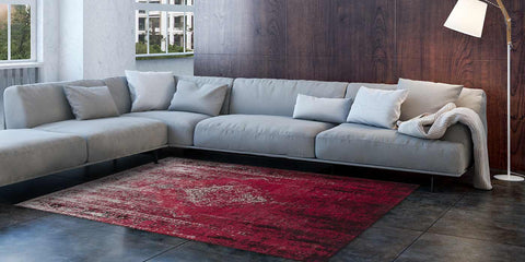 Louis De Poortere Fading World Rug - Raspberry Cream