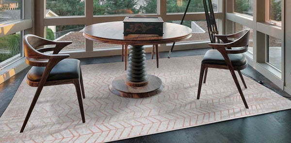 Louis de Poortere Mad Men Coppertone Interior Rug in living room