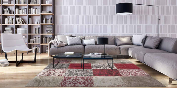 Louis de Poortere Vintage Patchwork Antwerp Red Rug