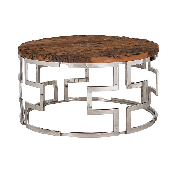Luxe Kensington Reclaimed Wood Round Coffee Table