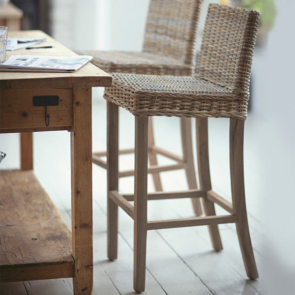 Bembridge Rattan Bar Stool at breakfast bar