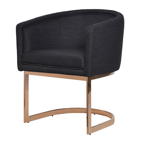 Black Dining Chair Rose Gold Frame