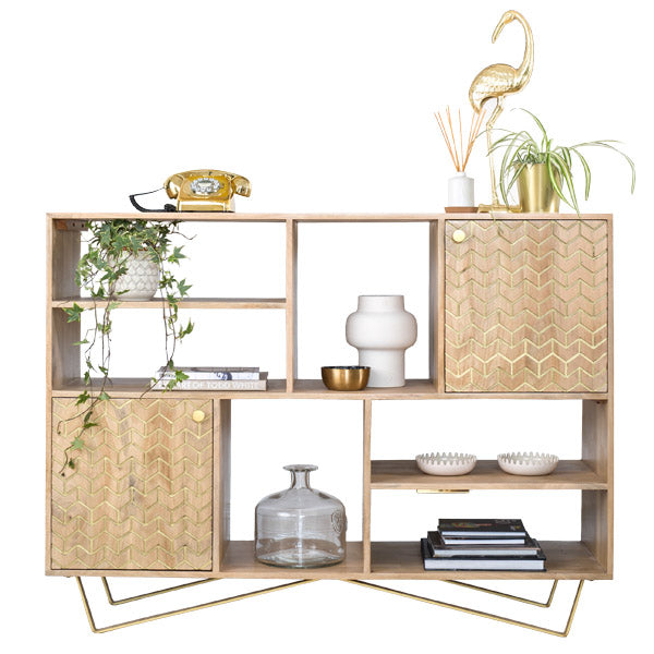 Chalfont Industrial Wood Bookcase