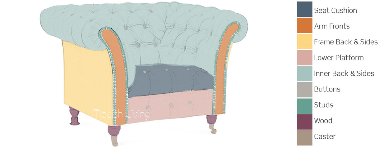 Chester Club Armchair Bespoke Options