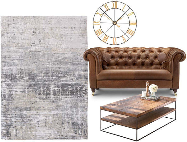 Traditional Leather Chesterfield Brown Leather Sofa