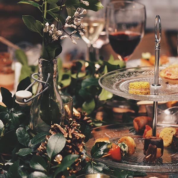 Christmas Food on Dining Table