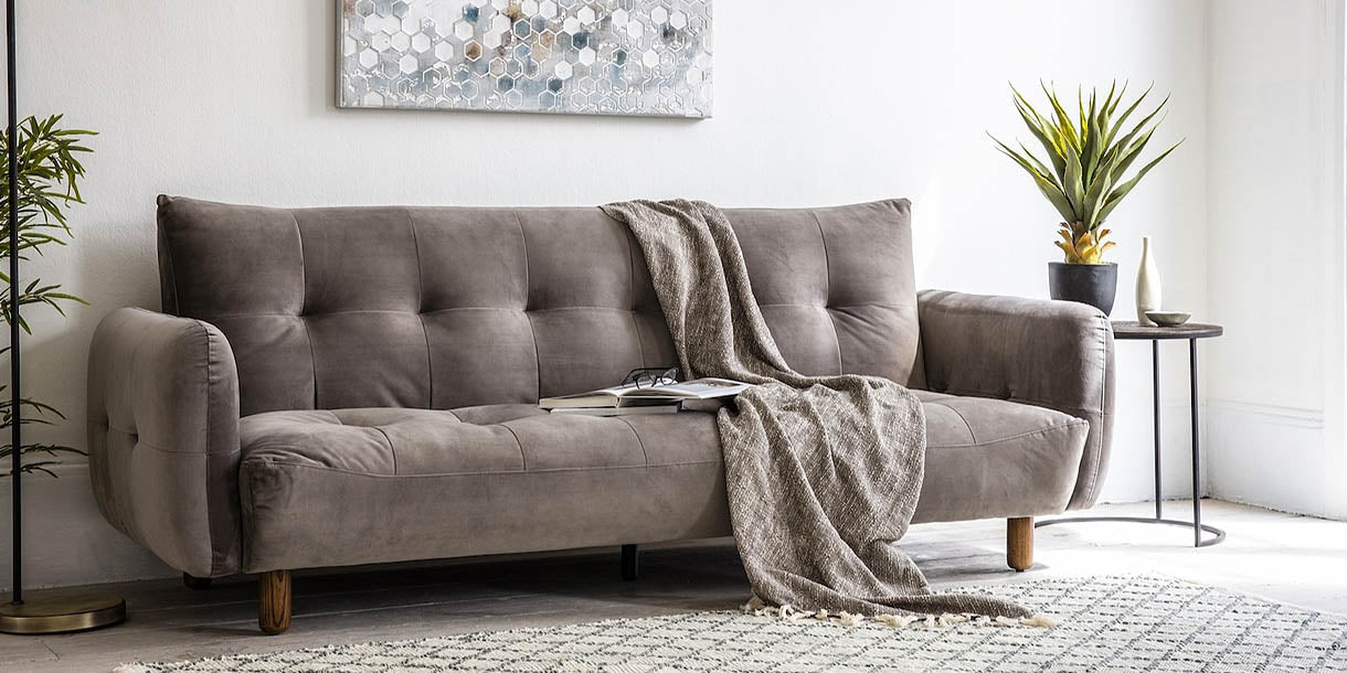Compton velvet sofa bed