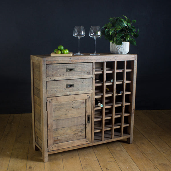 Cotswold Reclaimed Wood Wine Rack Sideboard