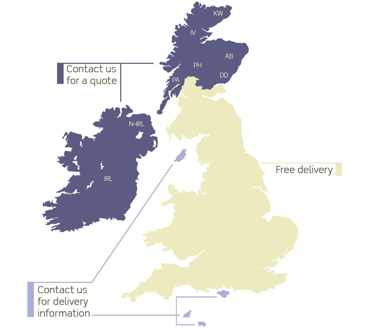 Delivery Costs Map at Timberly