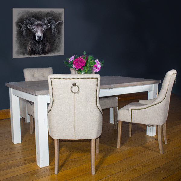 Dorset Reclaimed Wood Extending Dining Table and Florence Dining Chairs