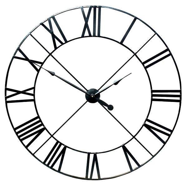 Extra Large Black Metal Wall Clock