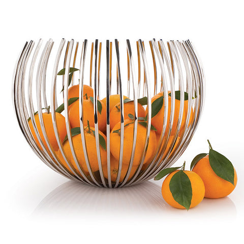 Encore Stainless Steel Basket Bowl Modern Fruit