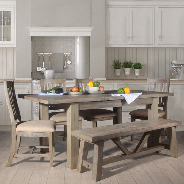 Farringdon Reclaimed Wood Dining Set in Kitchen