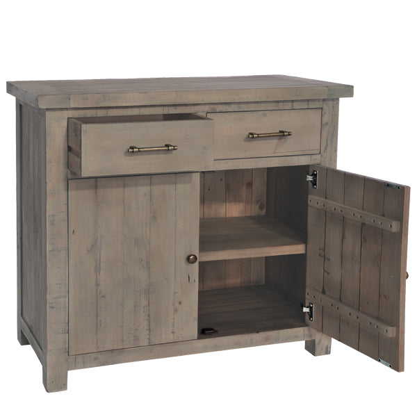Farringdon Reclaimed Wood Medium Sideboard Open
