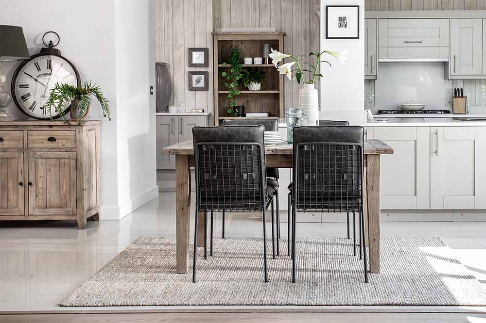 Faux Leather Dining Chairs in Dining Room