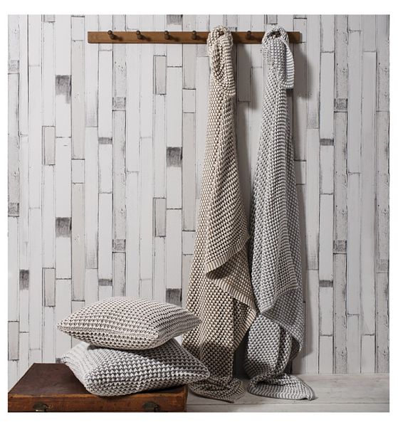 Nordic Fisherman's Knit Cotton Throw