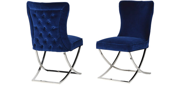 Arielle Navy Velvet Dining Chair