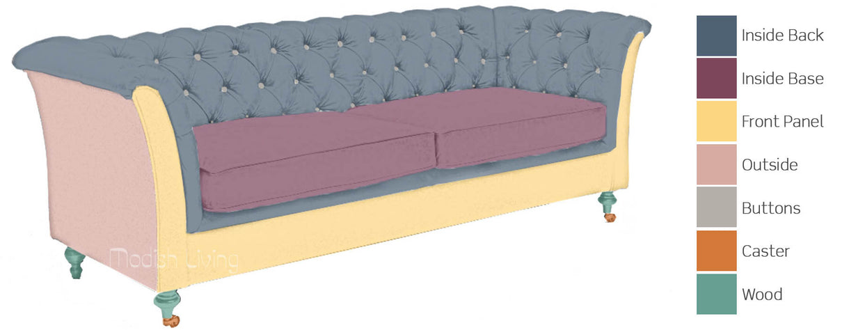 Granby Leather and Wool Sofa Bespoke Options