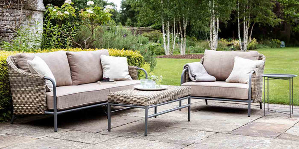 Heyshott Rattan Sofa Set with Armchair and Coffee Table