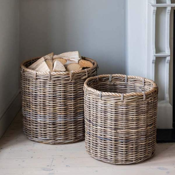 Rattan Log Basket