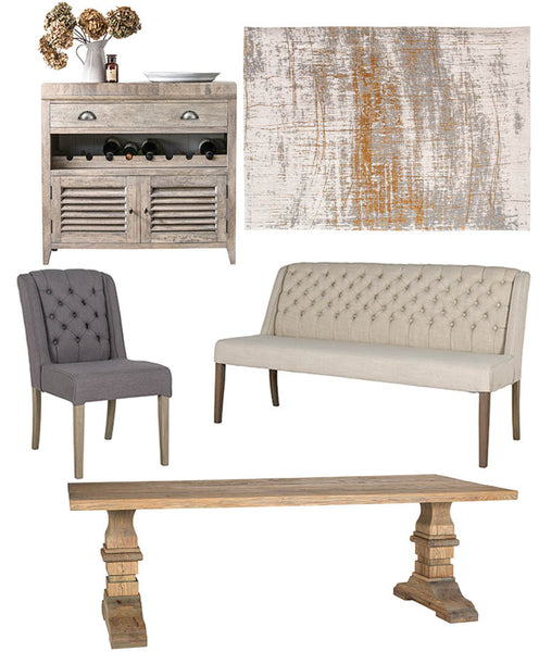 Hoxton Oak Dining Table and Bench