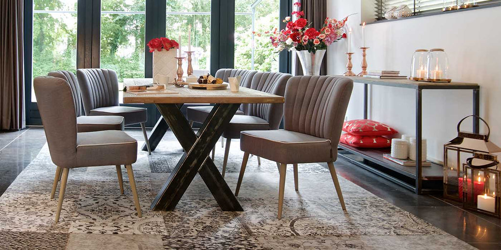 Hoxton Oak Industrial Dining Table