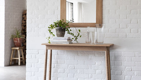 Hudson Living Wycombe Oak Console Table for Scandinavian Hallway