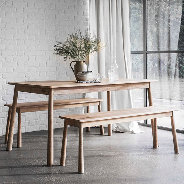 Wycombe Oak Dining Table and 2 Oak Benches