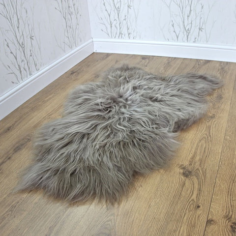Luxury Large Grey Icelandic Sheepskin Rug