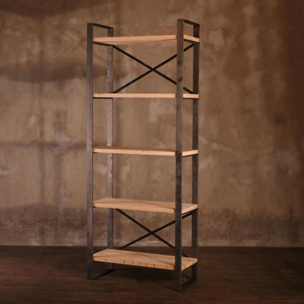 Industrial Wooden Bookcase
