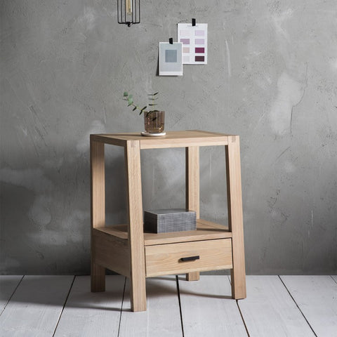 Hudson Living Kielder Oak Bedside Table