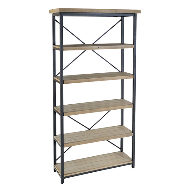 Lowry Industrial Reclaimed Wood Bookcase