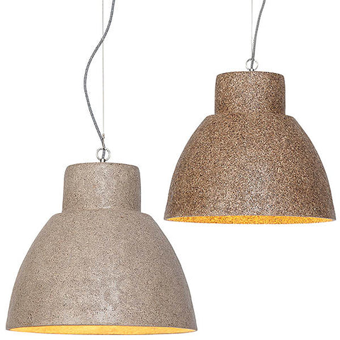 Two large woodchip pendants