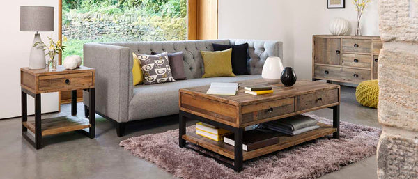 Standford Industrial Reclaimed Wood Coffee Table