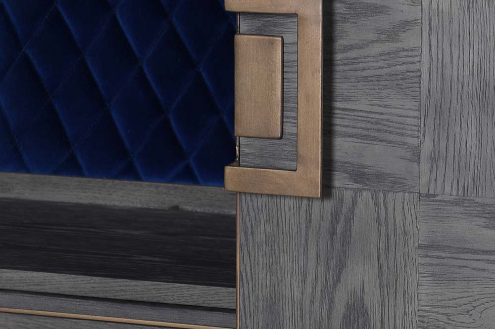 Door Detail of Livia Oak Drinks Cabinet