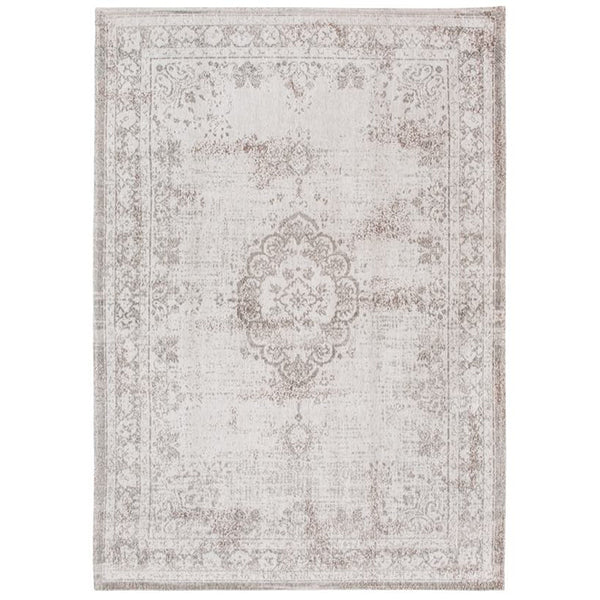 A light grey large rug