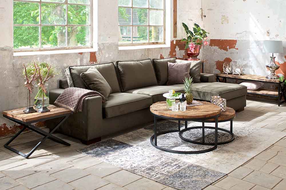 Luxe Kensington Reclaimed Wood Round Coffee Tables