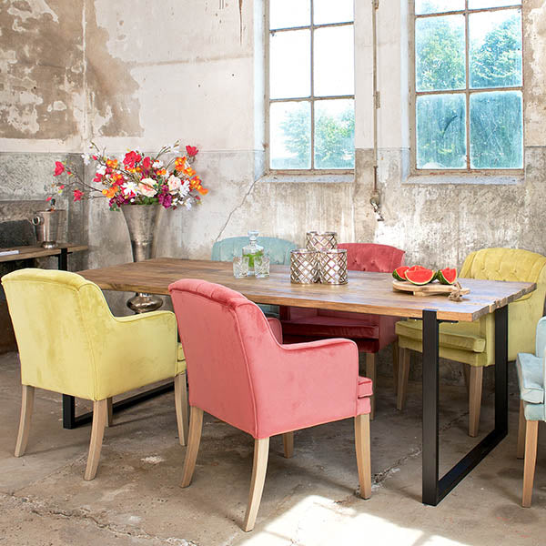 Maddox Industrial Reclaimed Elm Dining Table