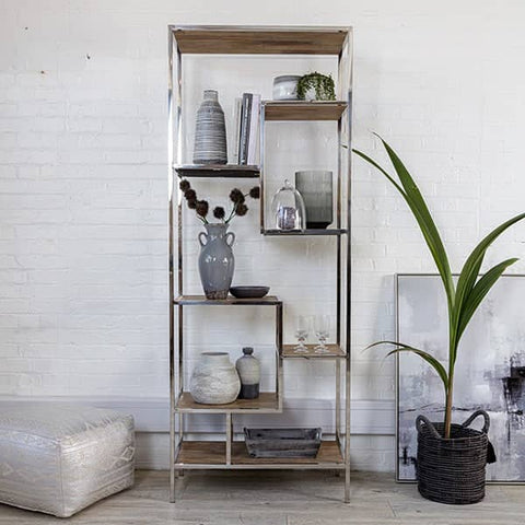 reclaimed wood shelving