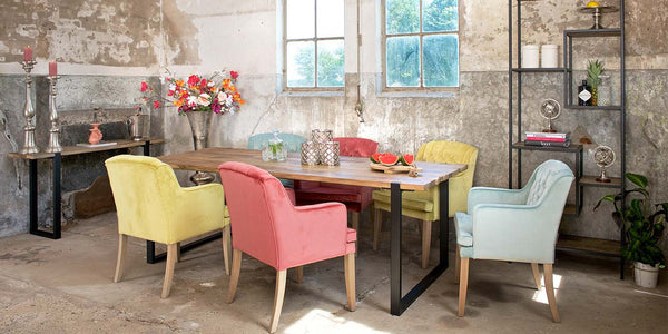 Maddox Industrial Reclaimed Elm Dining Table