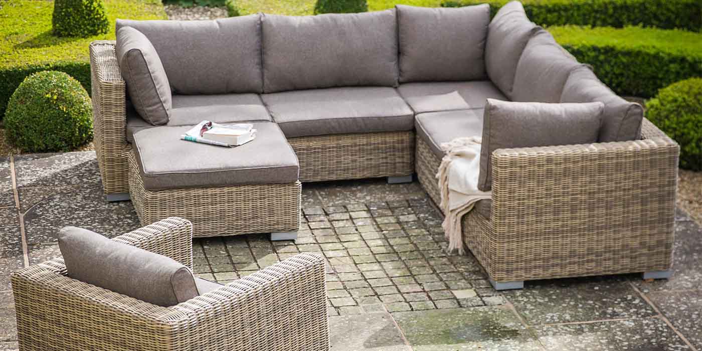 Marden Rattan Garden Corner Sofa Set