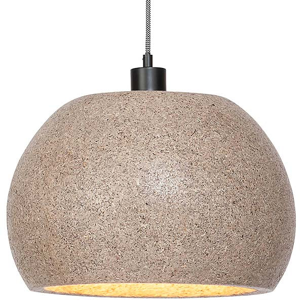 Mila Woodchip Round Pendant Light